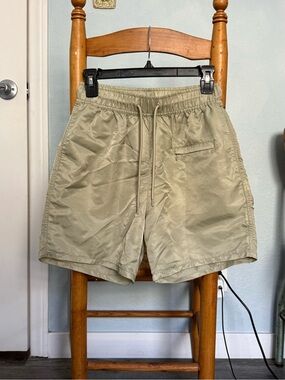 Sage Green Nylon Shorts